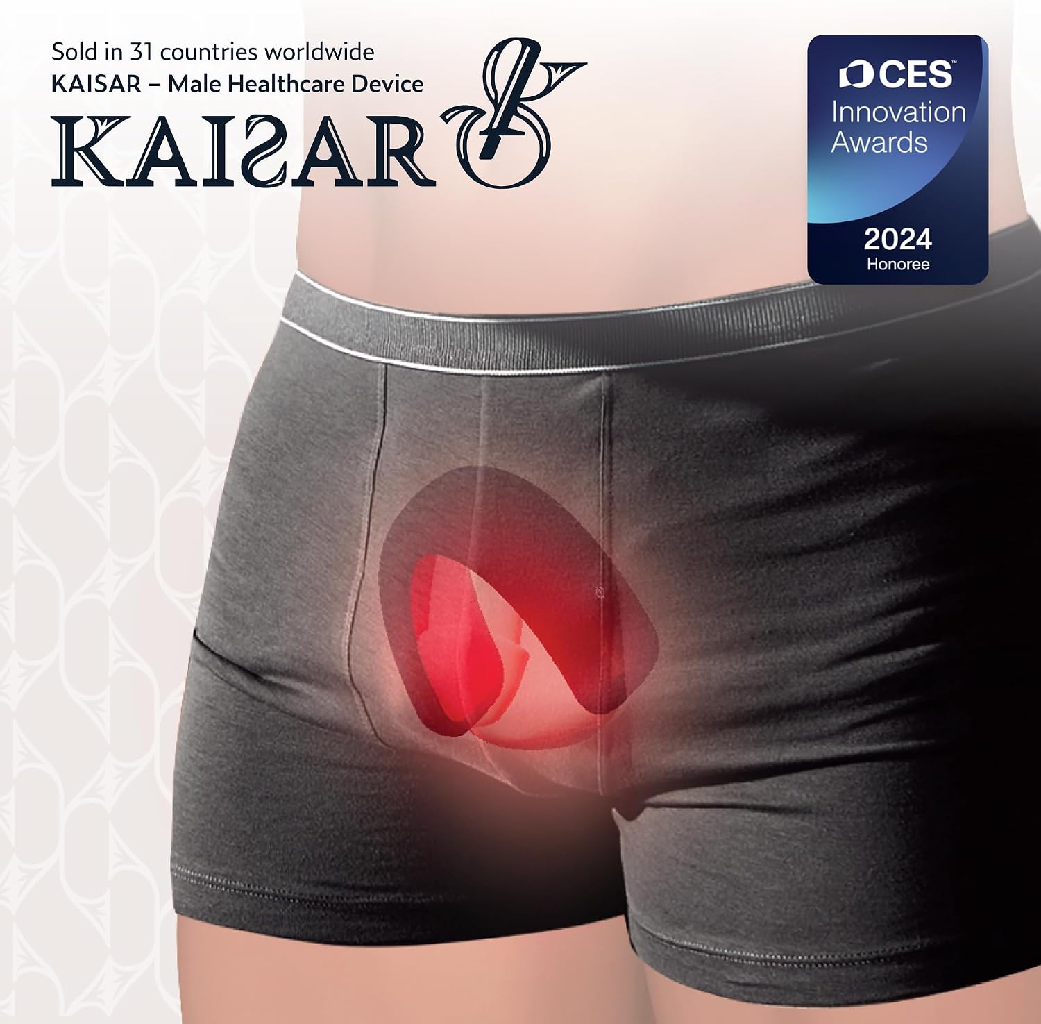 KAISAR Portable Wireless Infrared & Red Light Therapy Device for Male Urinary Care