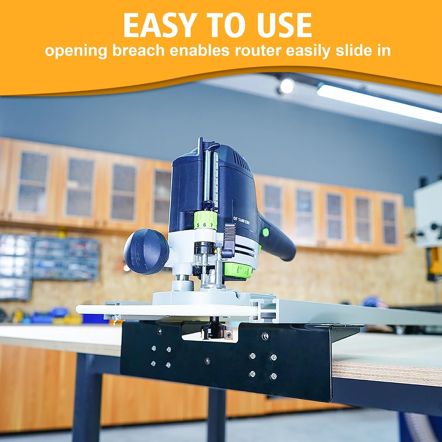 SpeTool Router Sled for Flattening Slabs, 48 inch 3-Axis Precision Height Adjustment System Router Sled Kit Reinforced Rails for Woodworking Planing Wood Slab Flattening Jig Mill