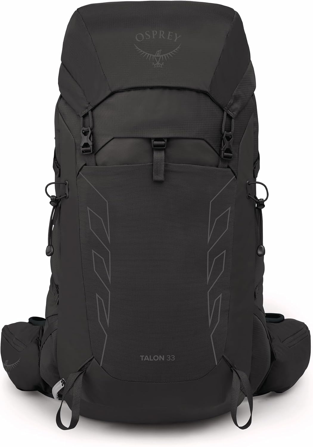 Osprey Talon 33L Men's Lightweight Hiking Backpack - Daypack for Travel & Camping, Black/Coal Grey, Extended Fit