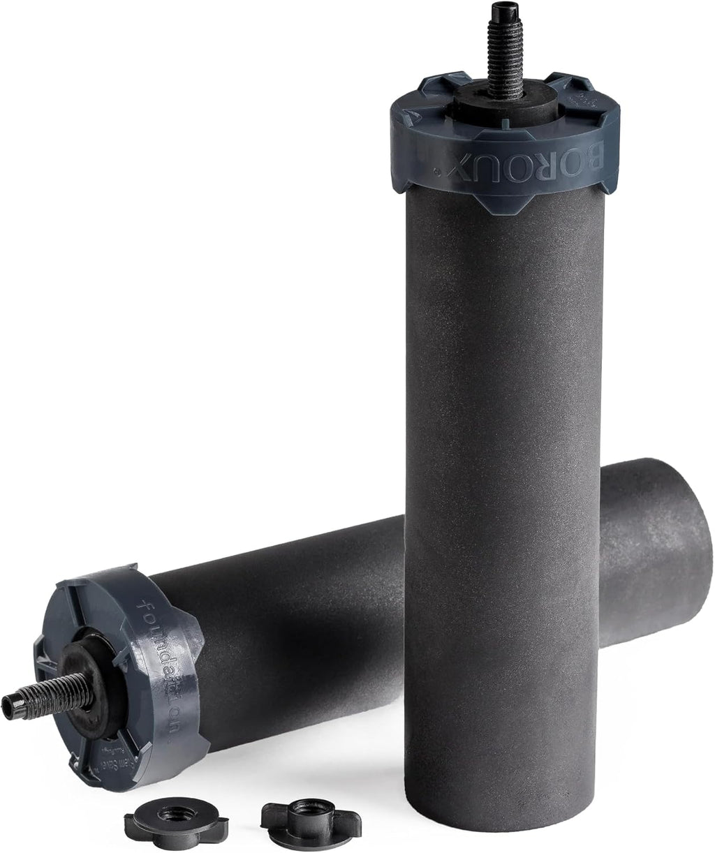 Boroux Foundation Black Replacement Water Filter - Replacement For Berkey BB9-2 and Gravity-Fed Water Filter Systems