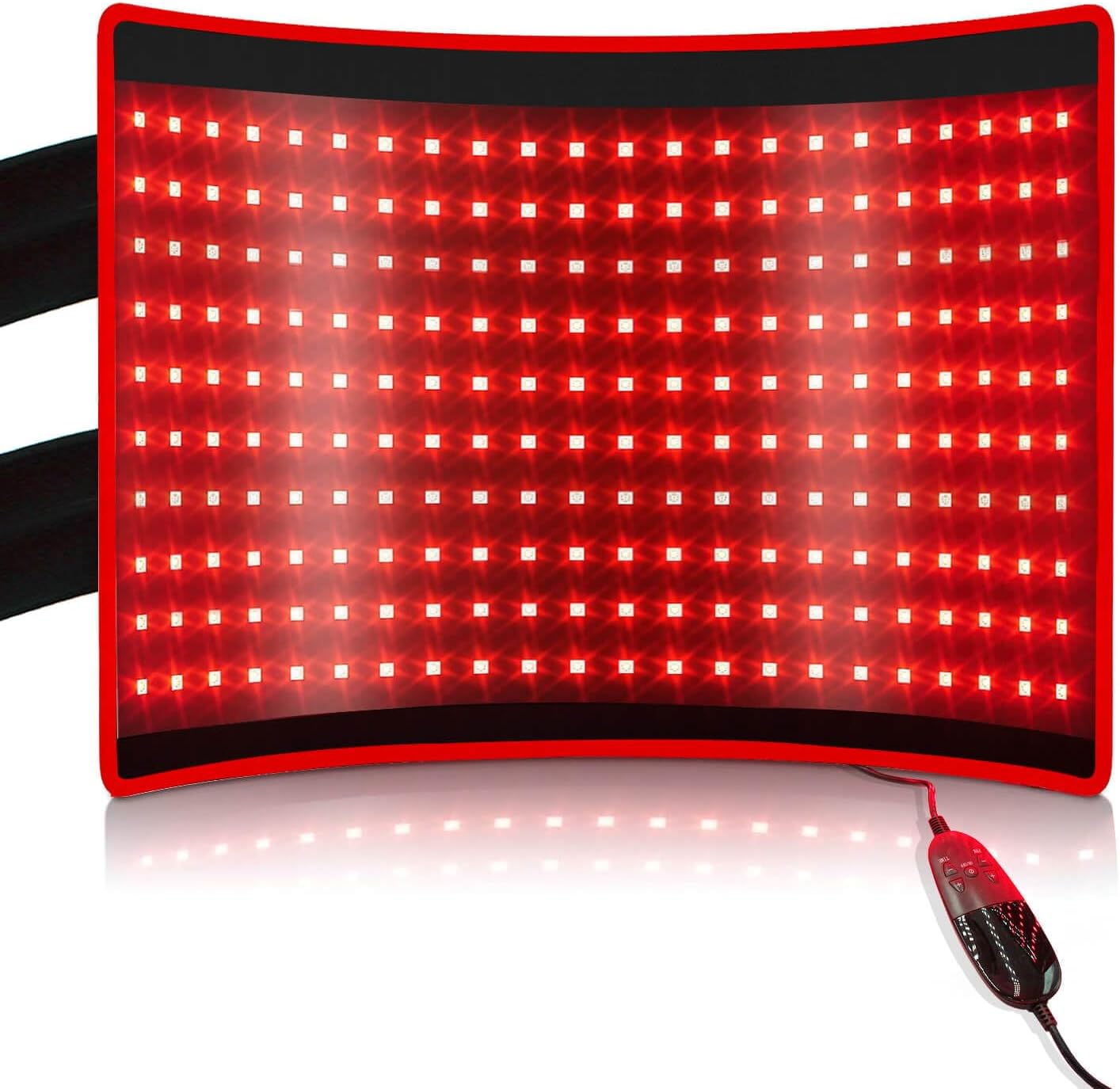 BestQool Red Light Therapy for Body, FSA-HSA Triple Chips 660nm 850nm Red Near Infrared Light with Timer, Large Pads Belt Wearable Wrap, Infrared Light Therapy for Knee Back Waist Elbow. 43W
