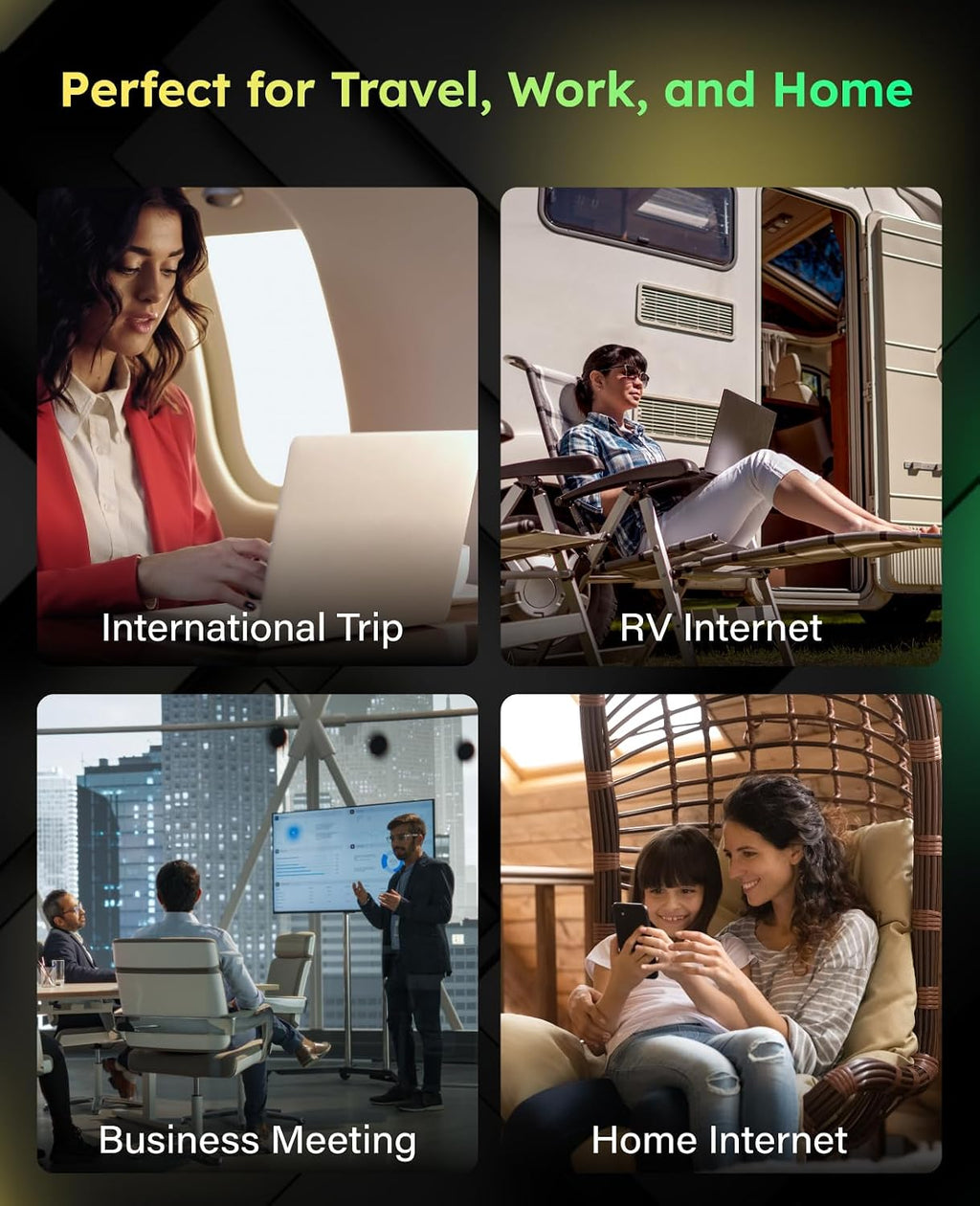 GlocalMe MeowGo G40Pro 4G Portable WiFi Hotspot for Travel in 200+ Countries, Upgraded 4G+ Mobile Hotspot Device with AI HyperConn, Speed Up to 390Mbps, No SIM Card Needed, 10 Connected Devices