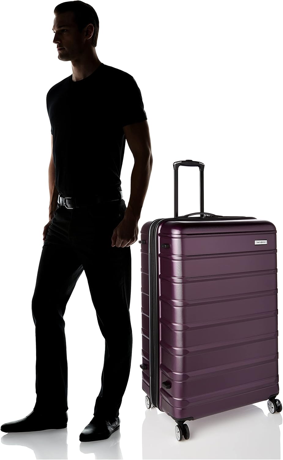 Samsonite Omni 2 Hardside 3 Piece Set - Includes Global Carry-On, Medium, & Large Checked Suitcases - 360° Dual Spinner Wheels - Integrated TSA Lock & Expansion - Amazon Exclusive - Icy Lilac