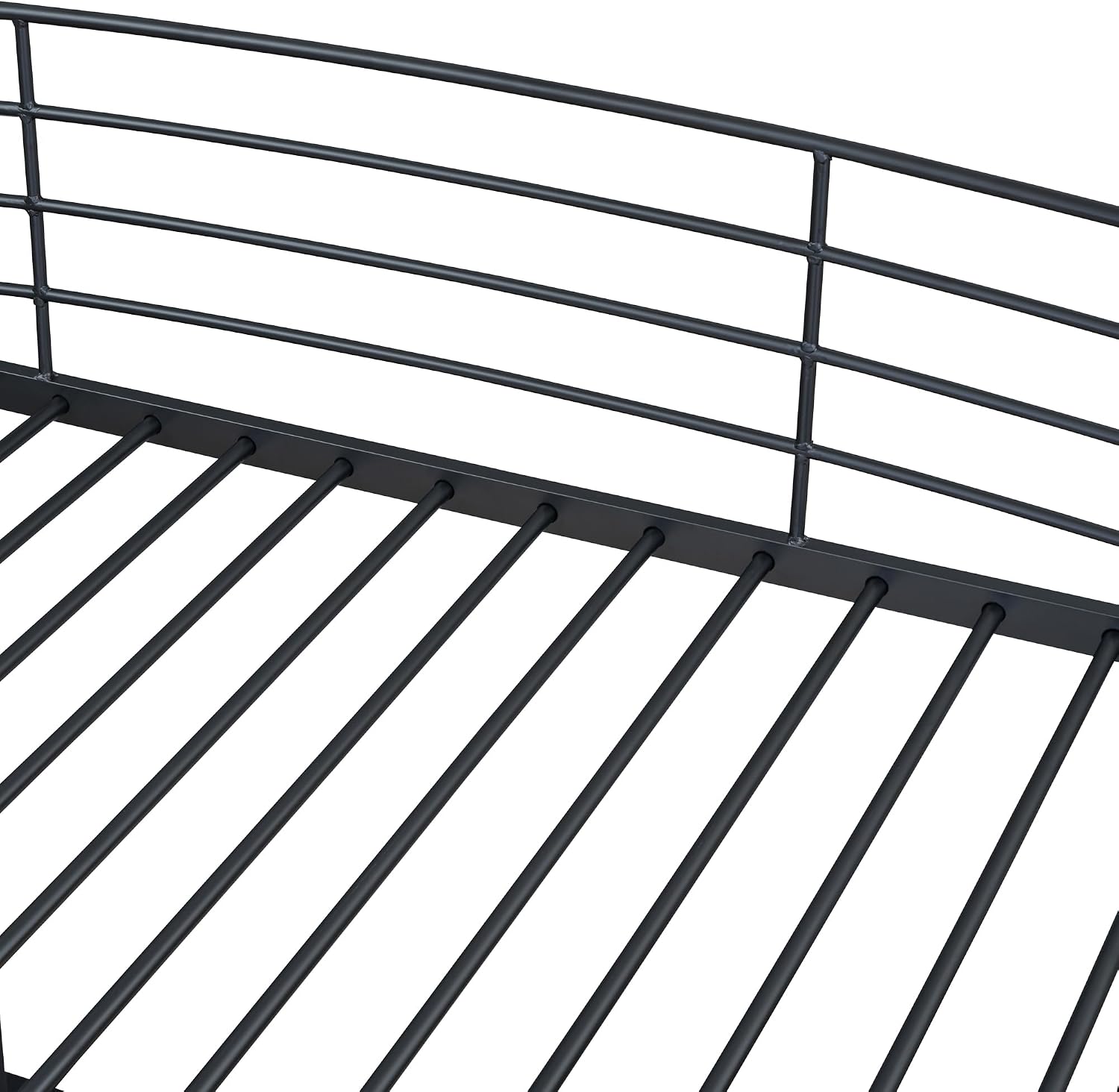 Metal Twin Size Loft Bed with 4 Layers of Shelves and L-Shaped Desk,a Set of Sockets, USB Ports and Wireless Charging,for Kids Teens Adults Bedroom (Twin, Black@Charging)