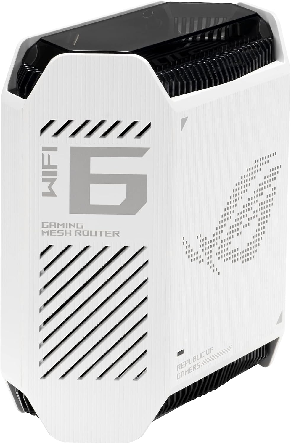 ASUS ROG Rapture GT6 (2PK) AX10000 Tri-Band WiFi 6 Gaming Mesh System, Covers up to 5,800 sq ft, 2.5 Gbps Port, Triple-Level Game Acceleration, UNII 4, Free Lifetime Internet Security, Moonlight White