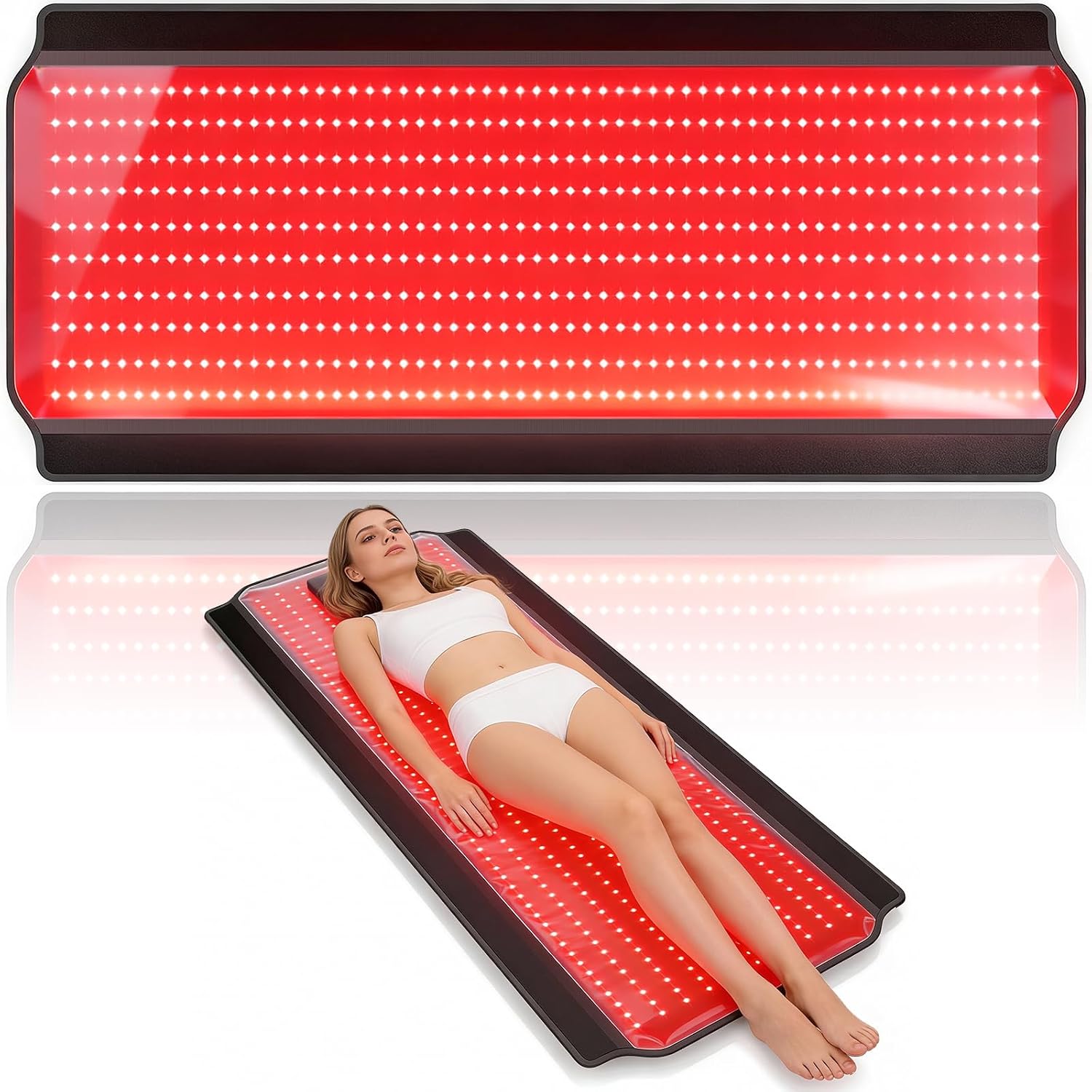 Red Light Therapy for Body, 59.1'*25.6' Whole Red Light Therapy Mat Full Body, 600 LEDs redlight mat with 660nm & 850nm for Men, Women, Pets