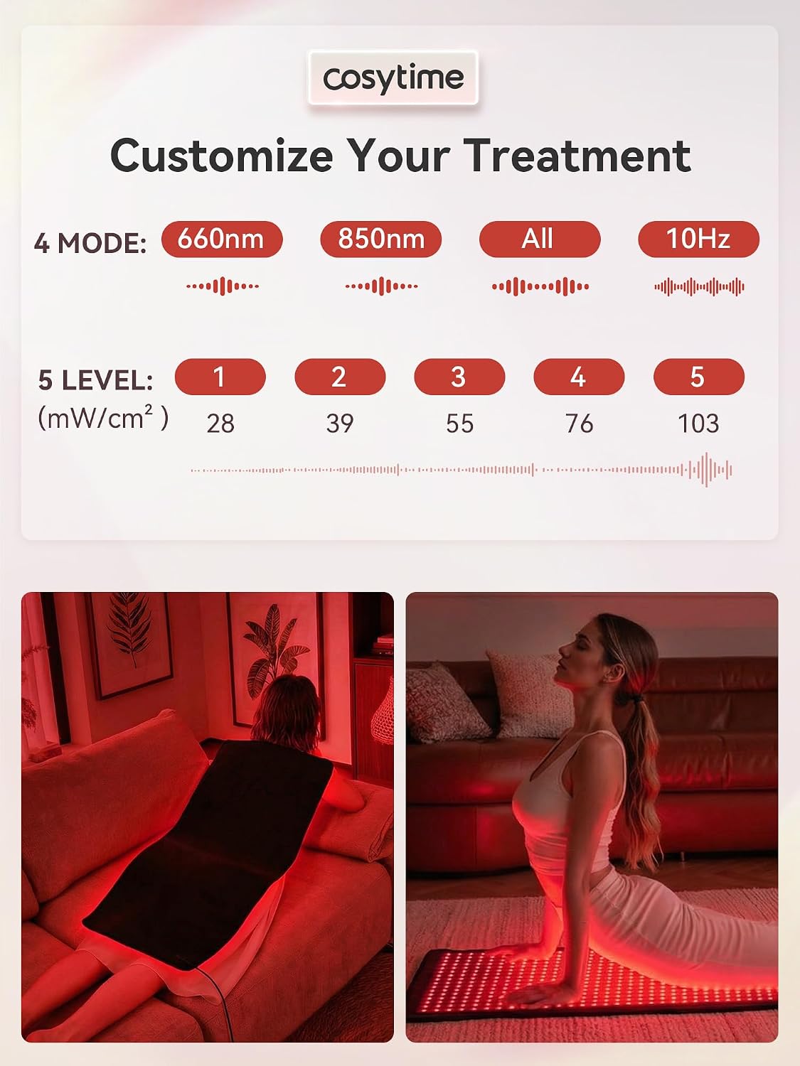 35' x 17' Red Light Therapy Mat for Body, Tri-Chip 1536 LEDs High-Density Matrix, 660nm Red & 850nm Near-Infrared