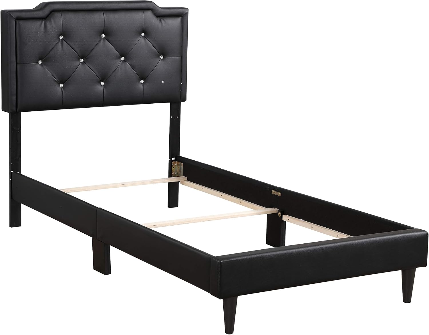 Glory Furniture Deb Upholstered Bed, Twin, Black