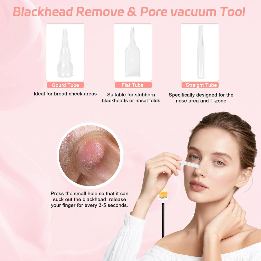 Beauty Star Professional Diamond Microdermabrasion Machine for Face & Body, 68cmHg Adjustable Suction Facial Peeling Device with 9 Tips, At-Home Spa Treatment for Blackhead Removal, Wrinkles