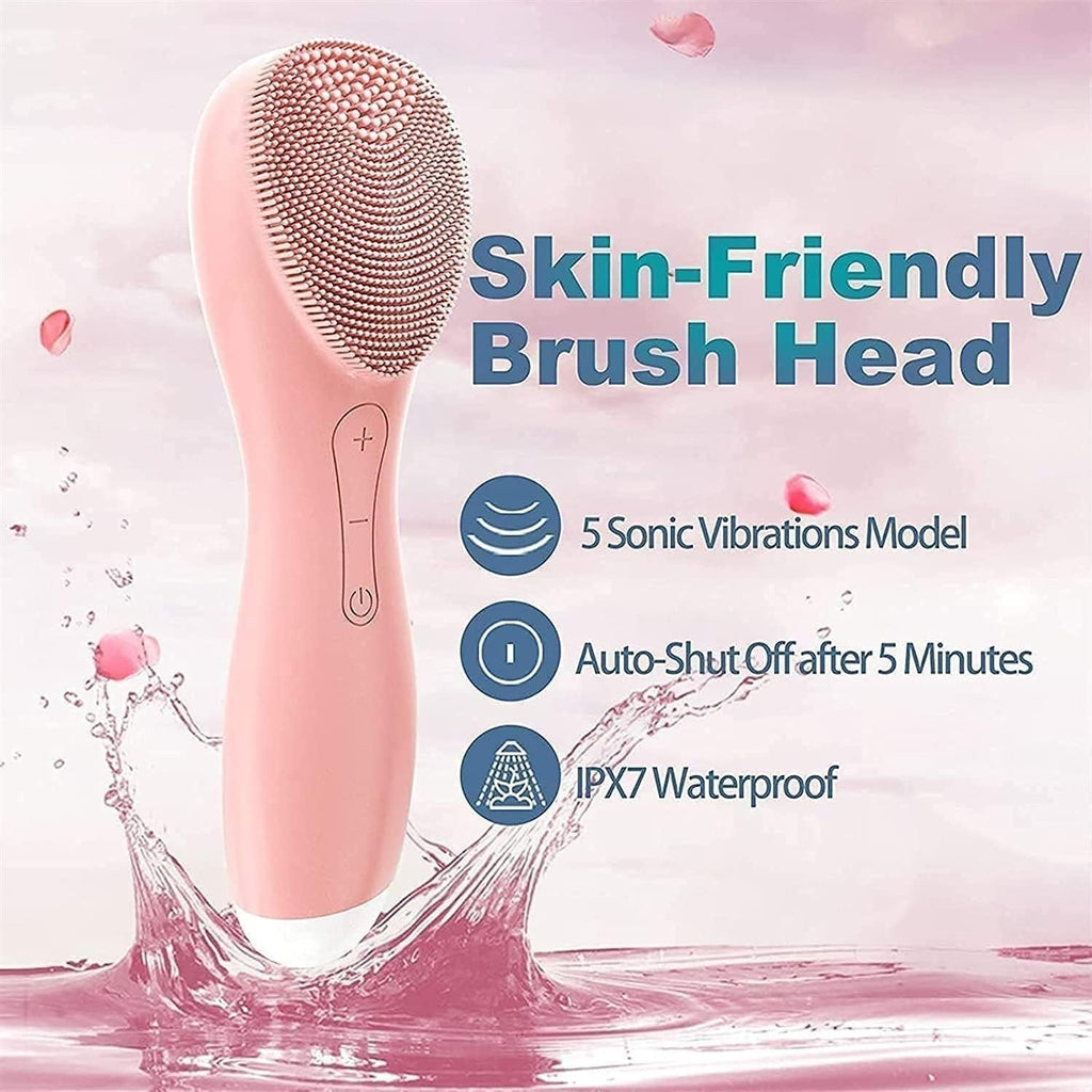 USB Rechargeable Facial Cleansing Brush, Waterproof Electric Face Brush Skin Cleansing, 5-Speed Cleaning Mode Face Wash Brush The Perfect Ideal Gift