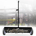25.7' Rolling Magnetic Sweeper with Wheels, Large Magnet Pickup Lawn Sweeper, 180° No Blind Spots Pick Up, with Telescoping Handle, Can Release Metal Materials, Easy Cleanup of Workshop Garage Yard