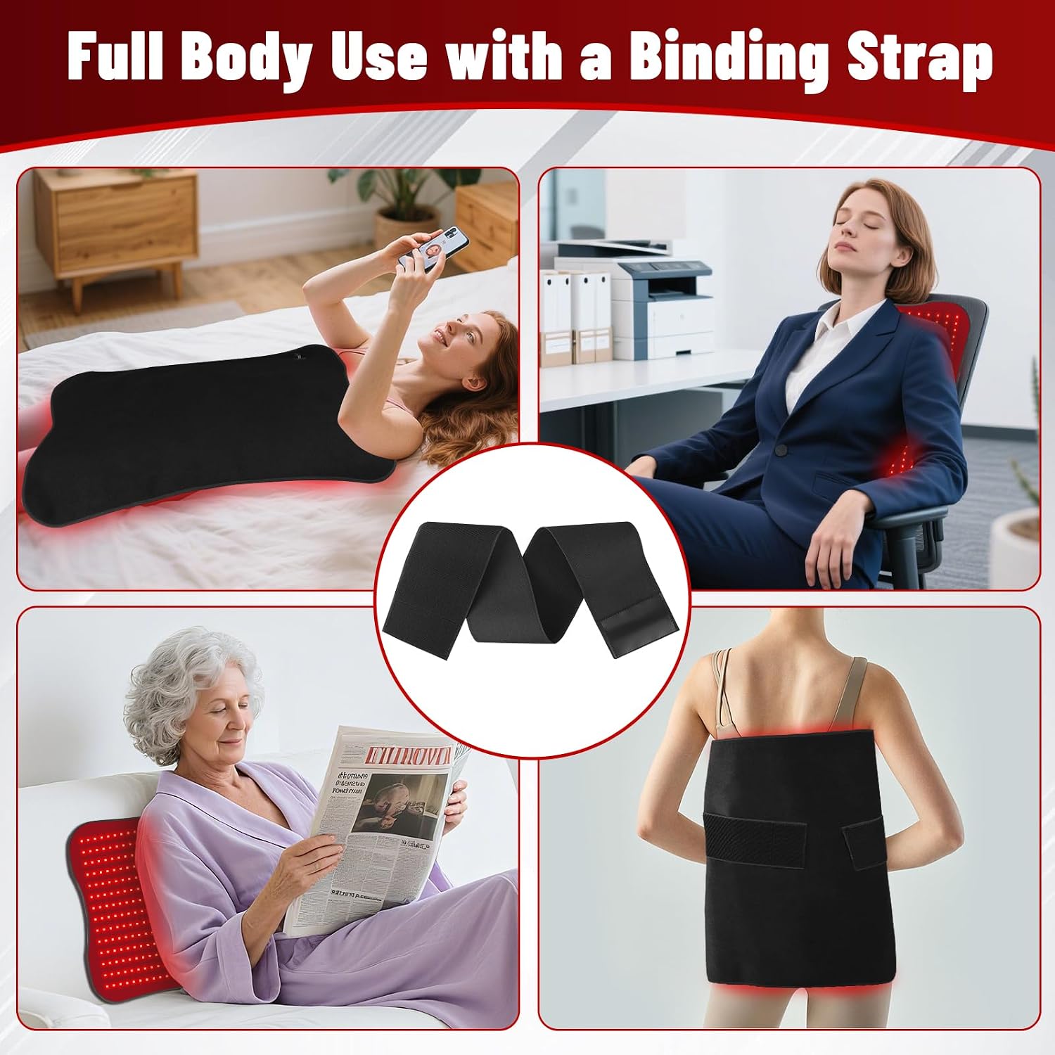 Red Light Therapy Mat for Body, Red Light Therapy Pad with 420 LEDs, 2 in 1 (660nm & 850nm), Adjustable Timer & Intensit