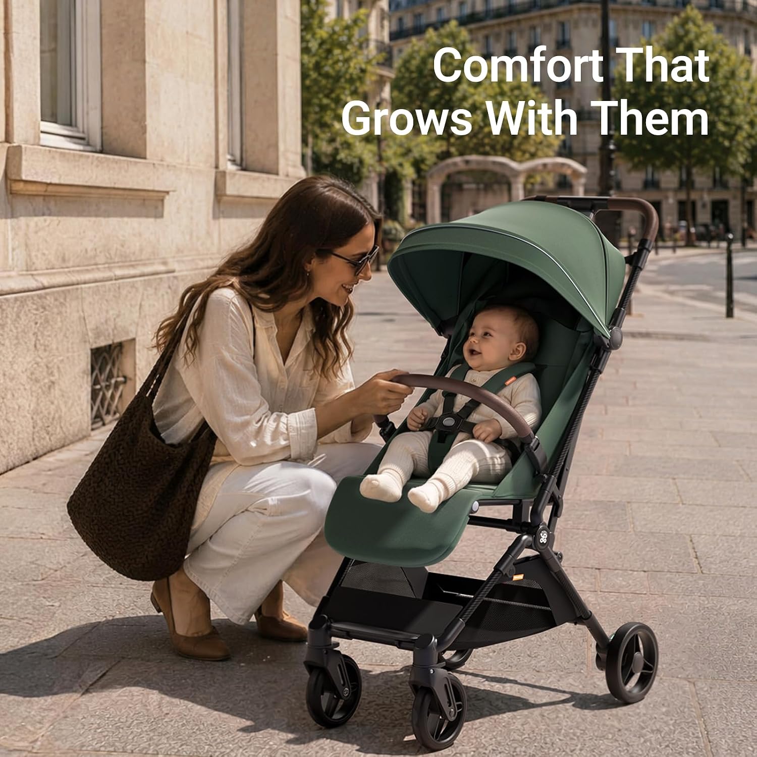 MAMAZING Ultra Air Lightweight Baby Travel Stroller with Carbon Fiber Frame, Compact & Airplane-Friendly, One-Handed Fold, 11.6 lbs, Perfect for Toddlers, Jet