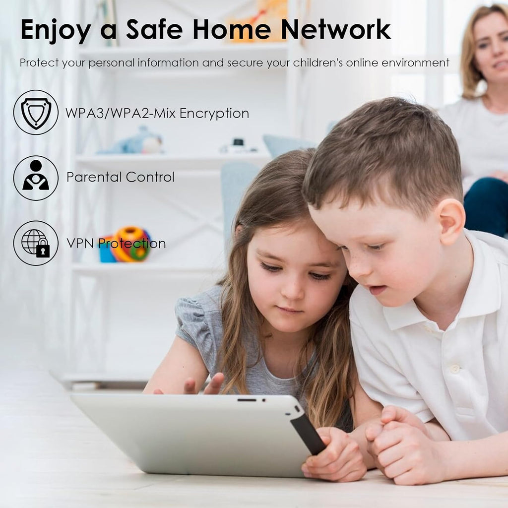 WAVLINK AX3000 WiFi 6 Mesh System 3 Pack - 2026 Latest, Up to 3.0 Gbps Speed & 7,300 Sq. Ft. Coverage, Replaces Wireless Router and WiFi Extender Signal Booster, Support Wired Backhaul, App Control