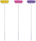 The Original Soft Sweep Magnetic Action Broom Assorted Colors with White Metal Handles (12 Brooms)