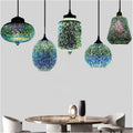 Chandelier, Nordic Colorful Glass Pendant Lights for Furniture Living Room Chandelier Decoration Modern 3D Shade Lamp Luminarias(J-25CM)