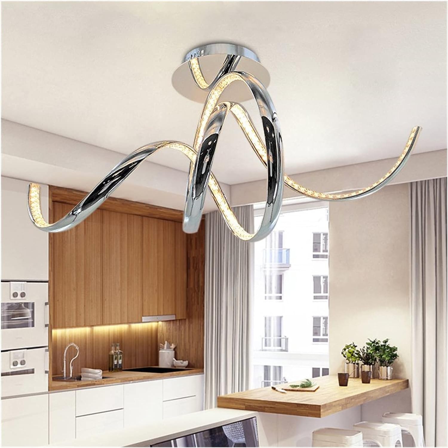 Modern LED Crystal Aluminum Ceiling Lights Led Living Room Kitchen Bedroom Home Lighting Luminaria,Chandelier