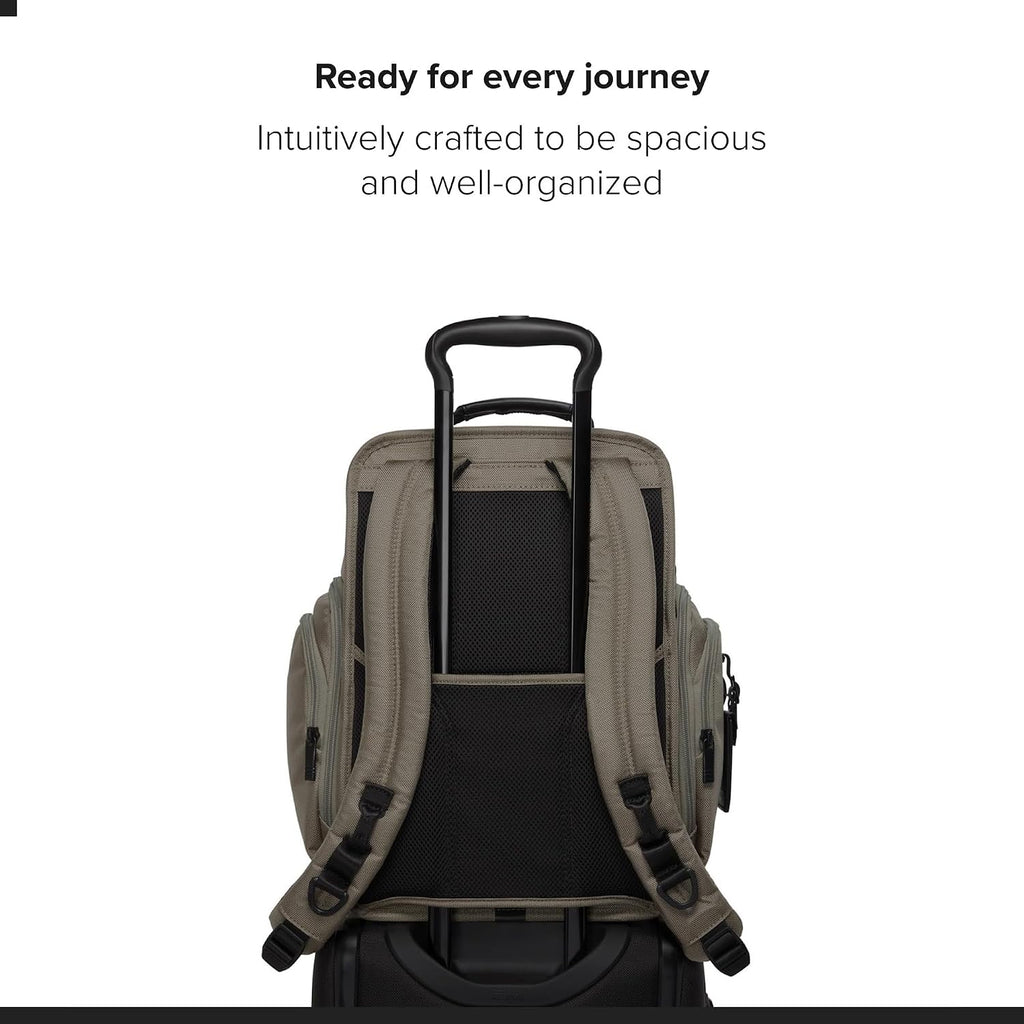 TUMI - Alpha Brief Pack - Men's and Women's Work and Travel Laptop Backpack with Padded Adjustable Strap - Fits Up to 15' Screen - Grey Alloy