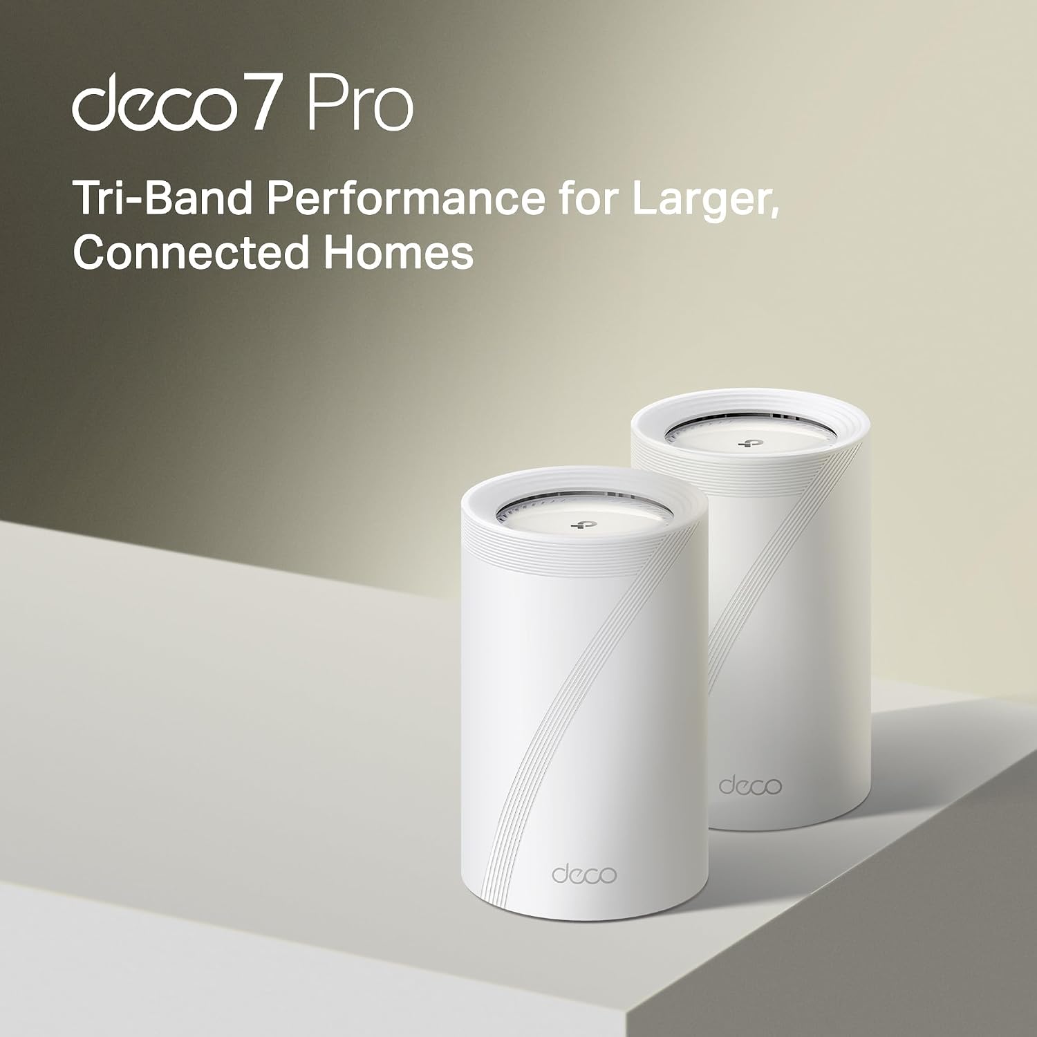 TP-Link Deco 7 Pro BE14000 Tri-Band Wi-Fi 7 Whole Home Mesh System | 8-Stream 14 Gbps | 10 WAN/LAN Port | Up to 8100 Sq.ft, 200 Devices Capacity | 320 MHz, HomeShield, AI-Roaming (BE67 2-Pack)