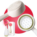 Clean, Acne, and Redvolution - Electric Facial Cleansing Brush, Smart Facial Device with Silicone Brush & Anti-Aging Massager, Red and Blue LED Light
