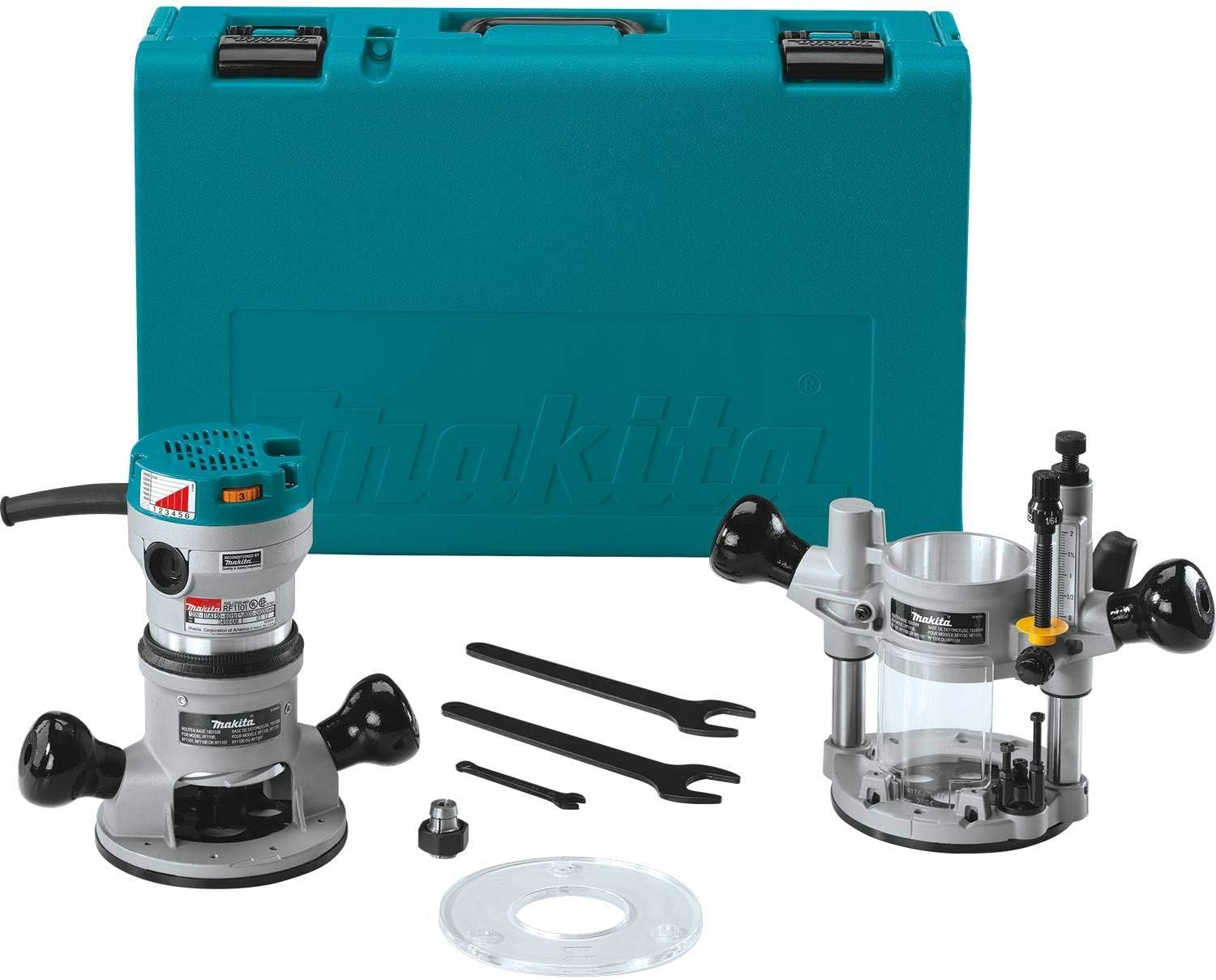 Makita RF1101KIT2 2-1/4 HP* Router Kit, with Plunge Base