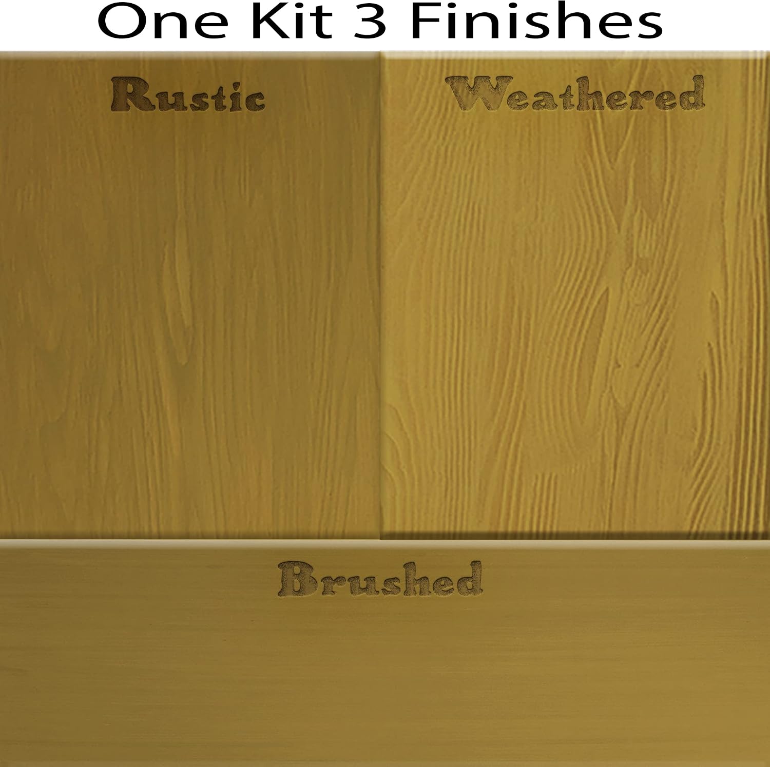 Retique It Wood Finish Countertop Kit – GO Beyond Faux Wood with Paintable Liquid Wood Based Primer and Gel Stain - Graining Tools Included (Countertop Kit, Old Oak)