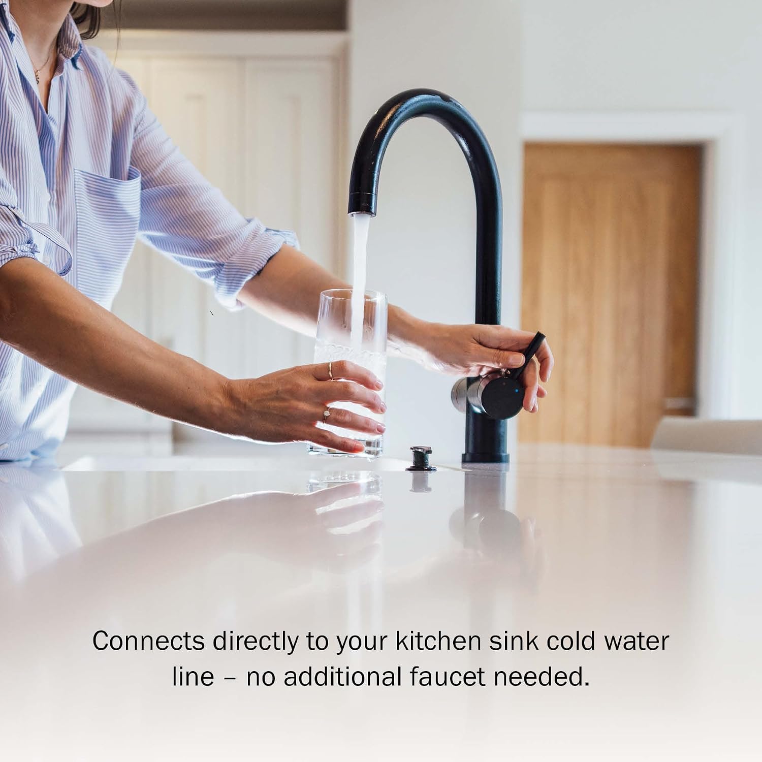 AO Smith Water Filter for Sink Faucet - Advanced Direct Connect Under Sink Water Filter System - Claryum Filtration Reduces 99% of 78 Harmful Contaminants - AO-MF-ADV