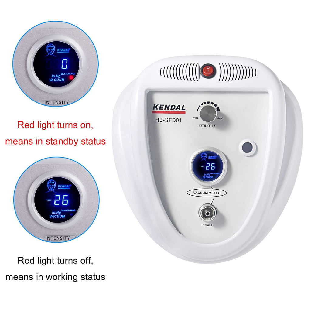 Kendal Professional Diamond Microdermabrasion Machine, Dermabrasion Facial Skin Care Equipment with LED Real Time Digital Display Also Good for Home Use 110v-220V HB-SFD01