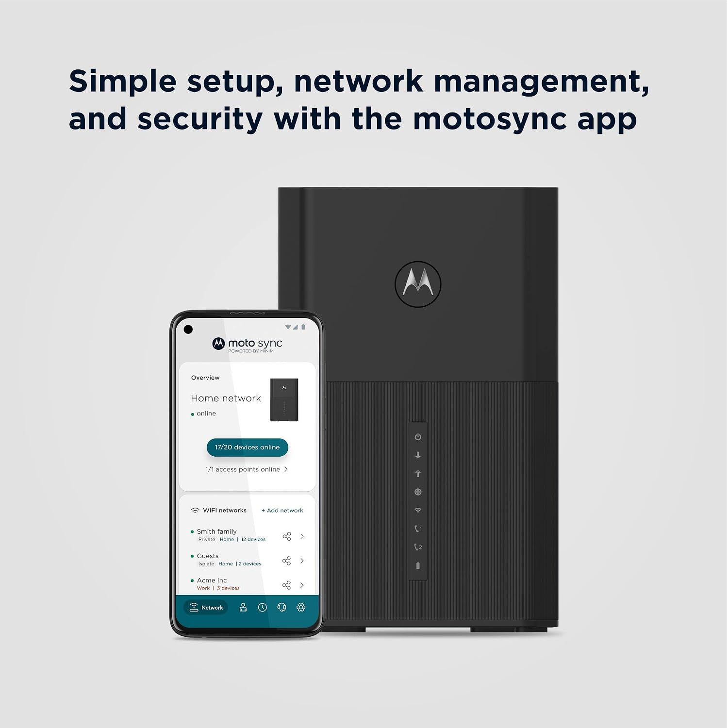 Motorola MG8725 WiFi 6 Router and Multi-Gig Cable Modem, Up to 6000 Mbps