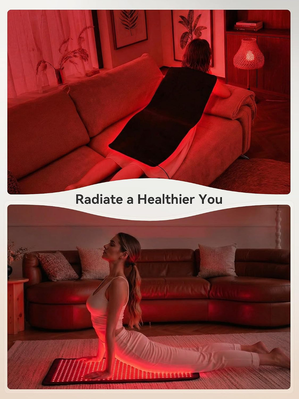 35' x 17' Red Light Therapy Mat for Body, Tri-Chip 1536 LEDs High-Density Matrix, 660nm Red & 850nm Near-Infrared