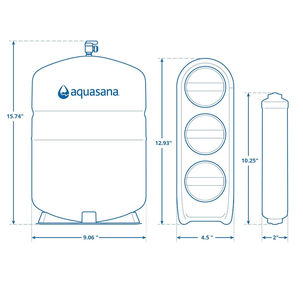 Aquasana SmartFlow® Reverse Osmosis Water Filter | RO Under Sink System | WQA Certified up to 99.99% of 90 contaminants Including Fluoride, PFAS, Arsenic, Lead, and Chlorine | Chrome Faucet
