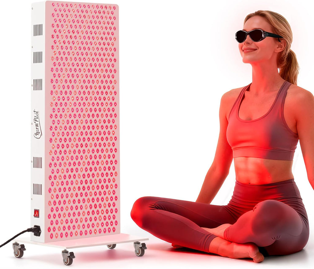 Red Light Therapy Panel for Body, 7 Wavelengths (630, 660, 780, 810, 850, 940, 1060 nm), 580LEDs, Near‑Infrared Light Wellness Device with Adjustable Intensity, Home Use