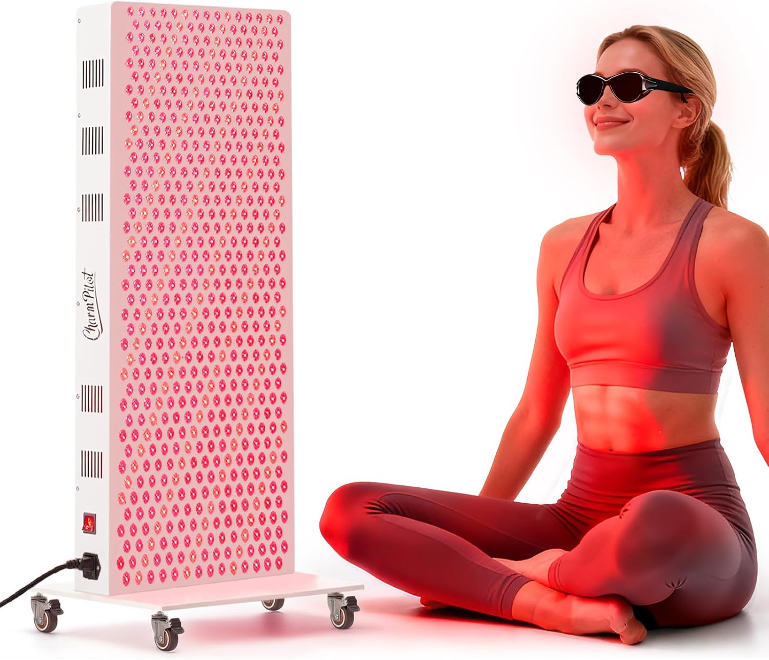 Red Light Therapy Panel for Body, 7 Wavelengths (630, 660, 780, 810, 850, 940, 1060 nm), 580LEDs, Near‑Infrared Light Wellness Device with Adjustable Intensity, Home Use