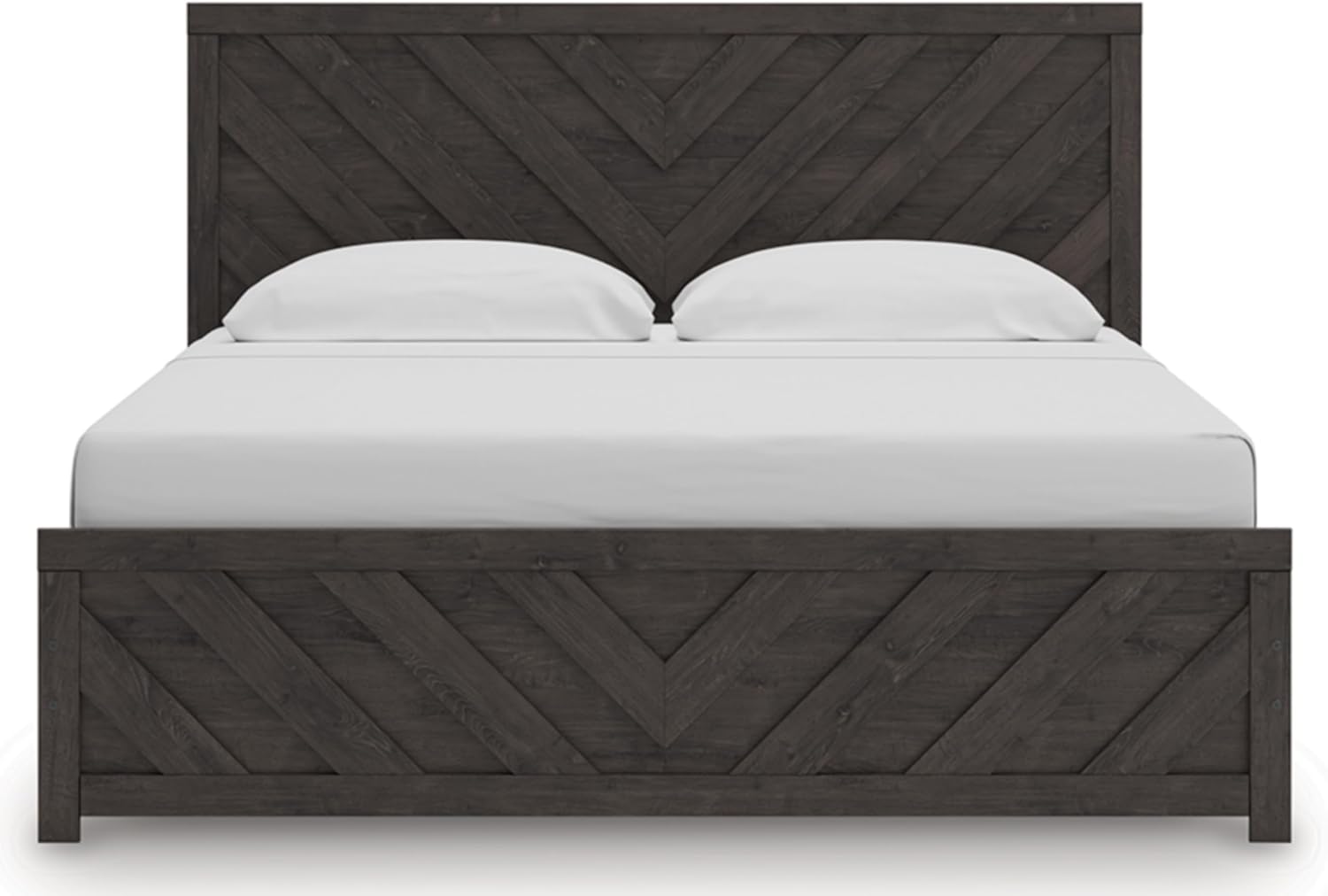 Signature Design by Ashley Prendonea Casual King Panel Bed, Foundation or Box Spring Needed, Gray