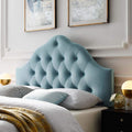 Modway Sovereign Full Diamond Tufted Performance Velvet Headboard, Light Blue