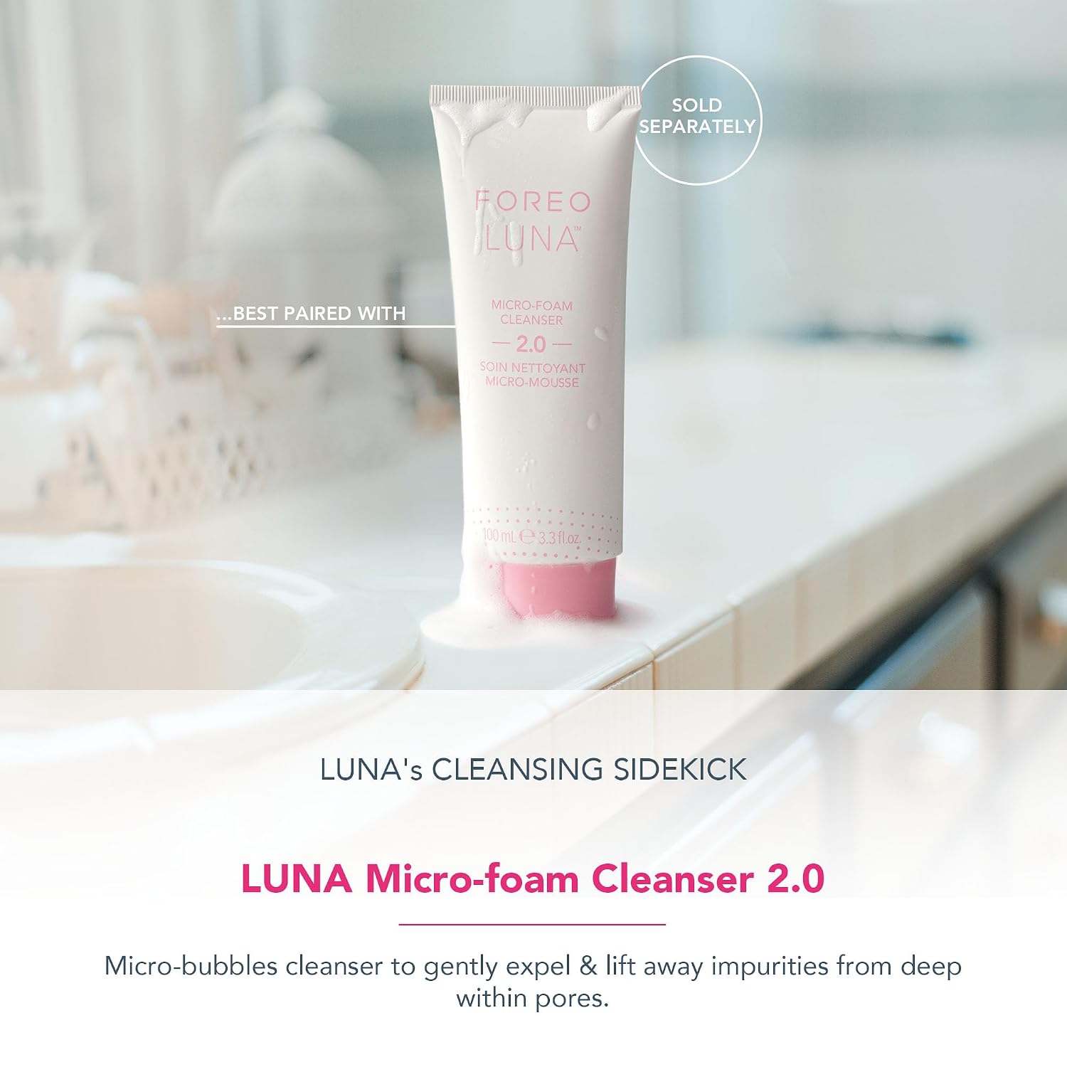 FOREO LUNA mini 3 Ultra-hygienic Facial Cleansing Brush - All Skin Types - Face Massager for Clean & Healthy Face Care - Extra Absorption of Facial Skin Care Products - Waterproof - Fuchsia