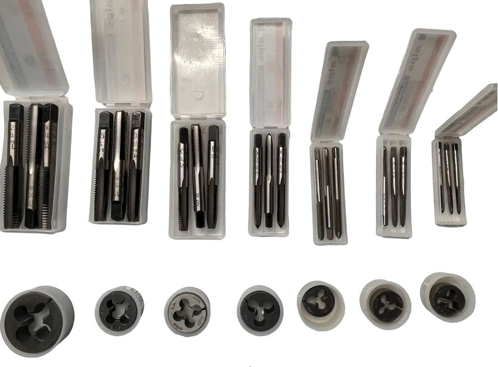 Metric Tap Die Set Left Hand - M3x0.5mm /M4x0.7mm/M5x0.8mm/M6x1.0mm/M8x1.25mm/M10x1.5mm/M12x1.75mm/M14x2.0mm/M16x2.0mm/M18x2.5mm/M20x2.5mm