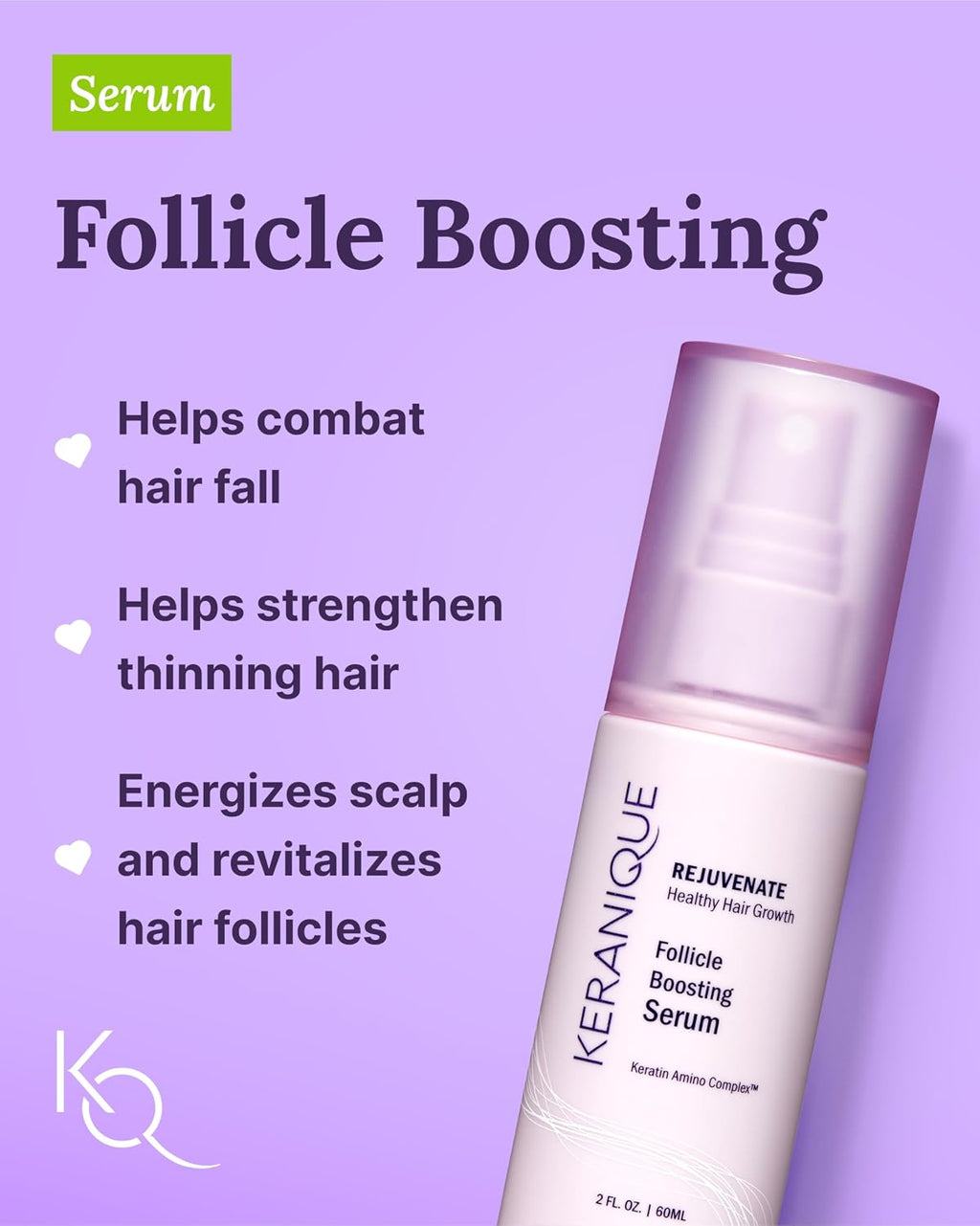 Keranique Damage Control Set for Thinning Hair - Shampoo and Conditioner for Damaged Hair, Follicle Booster Serum, Lift & Repair Spray - Keratin Enriched Repair Products for Women with Dry, Thin Hair