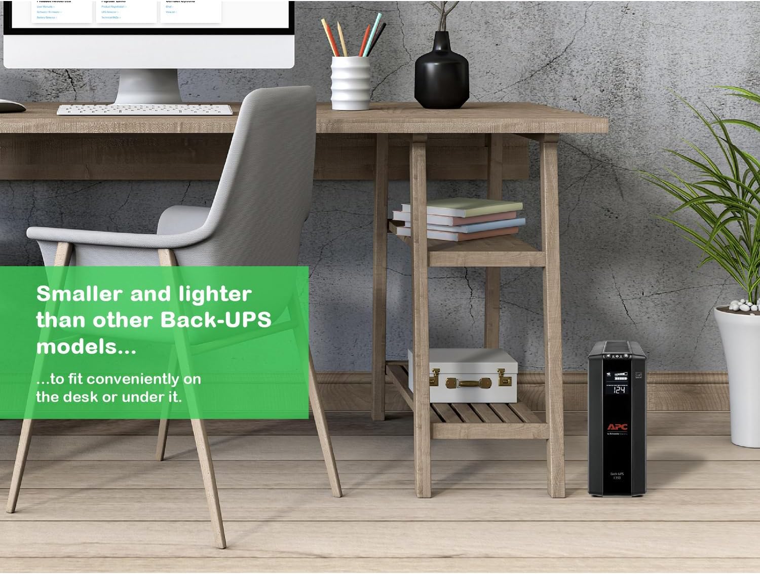APC Back-UPS Pro 1350VA UPS, 810W Battery Backup & Surge Protector, AVR, 10 Outlets (NEMA 5-15R), LCD Display, BX1350M Uninterruptible Power Supply for Computers, Wi-Fi Router, Home Office Electronics