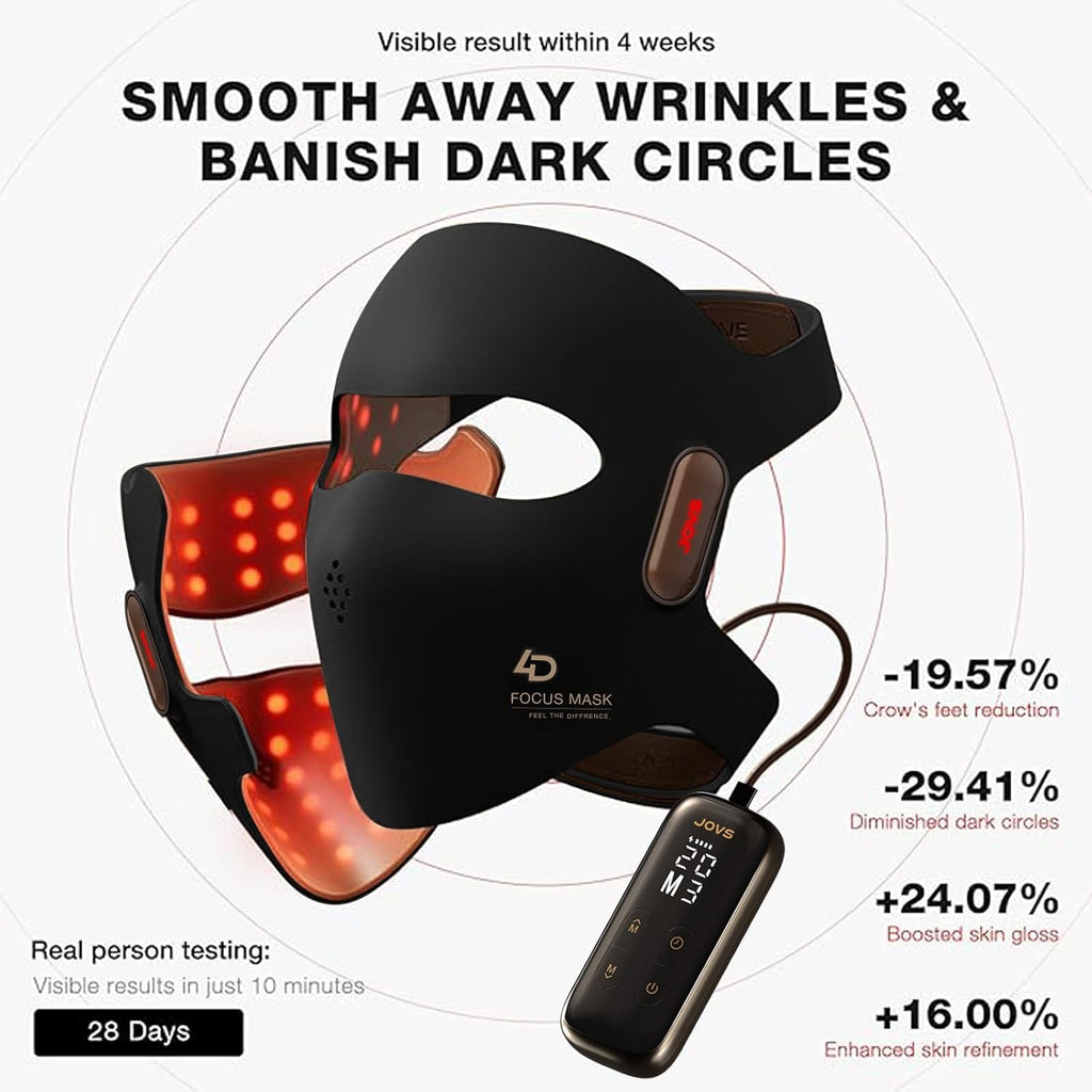 JOVS 4D Laser Light Therapy Mask, Black
