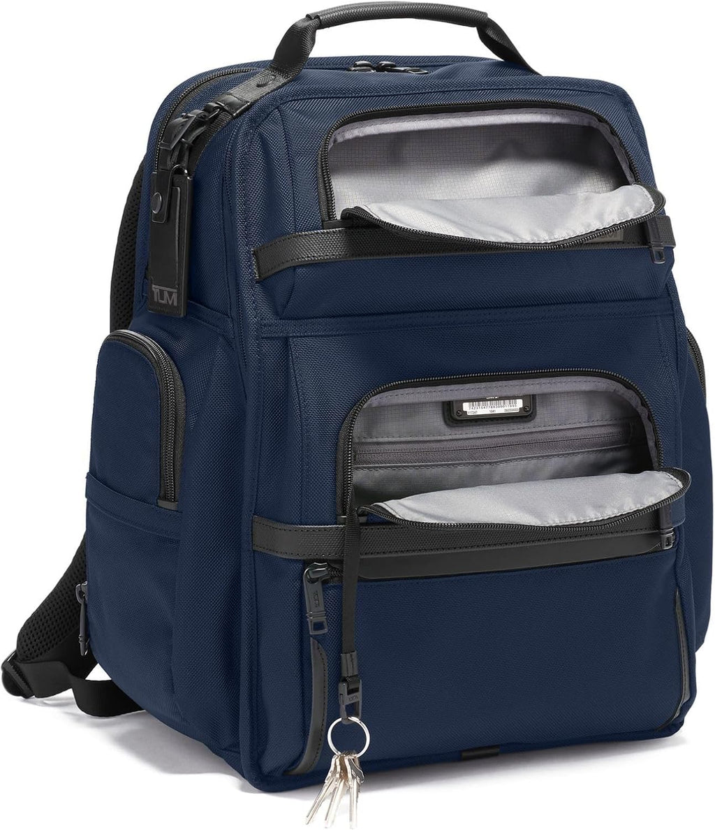 TUMI - Alpha Brief Pack - Men's and Women's Work and Travel Laptop Backpack with Padded Adjustable Strap - Fits Up to 15' Screen - Navy