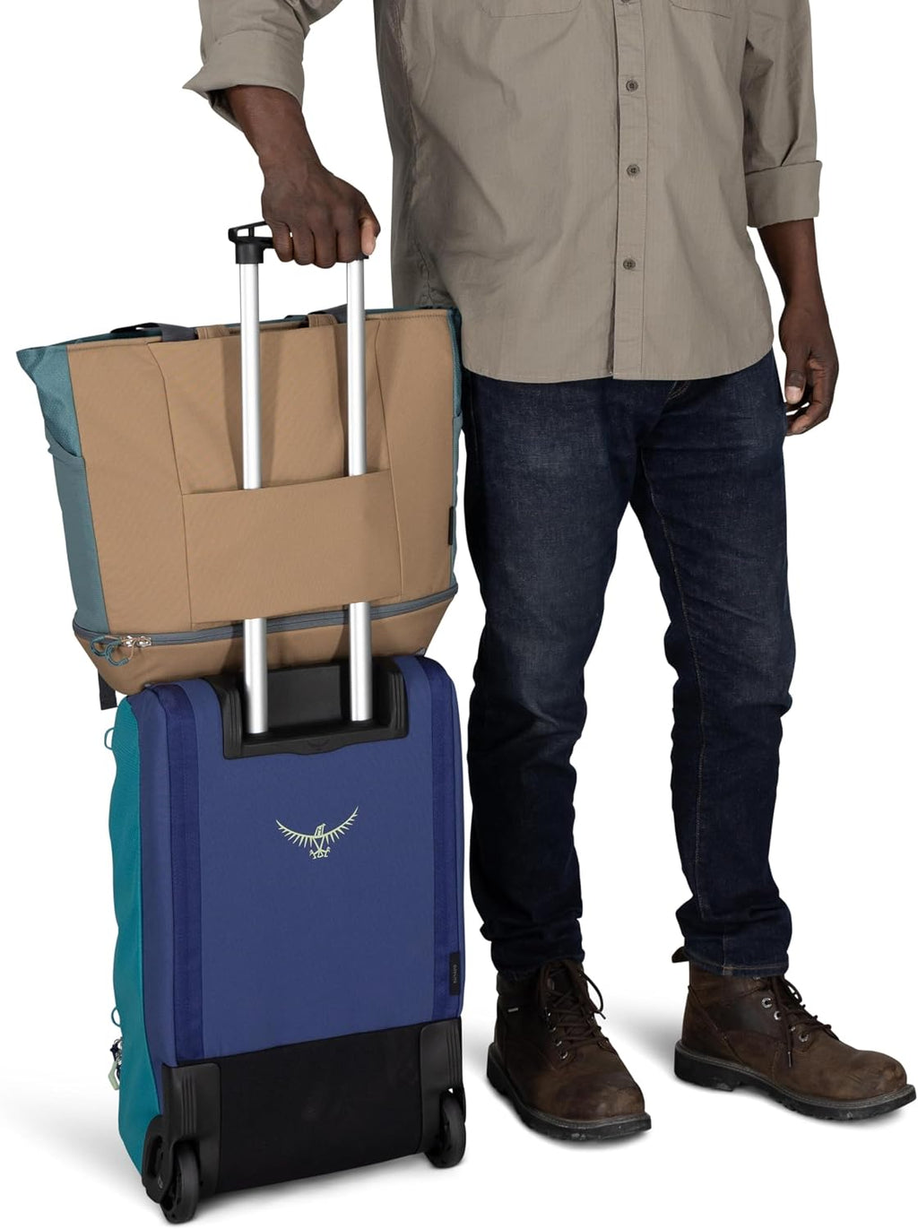 Osprey Daylite Large Tote Pack, Cascade Blue/Latte Brown