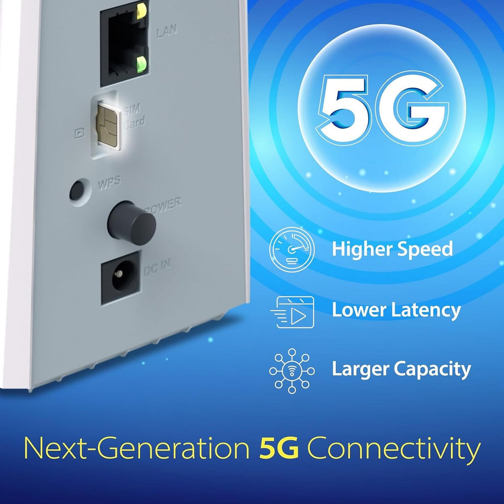 G530 5G NR AX3000 WiFi 6 Router with SIM Card Slot, Cellular Gateway, Optimized High-Gain Antennas, Dual-WAN Failover, AT&T, T-Mobile and Verizon Certified