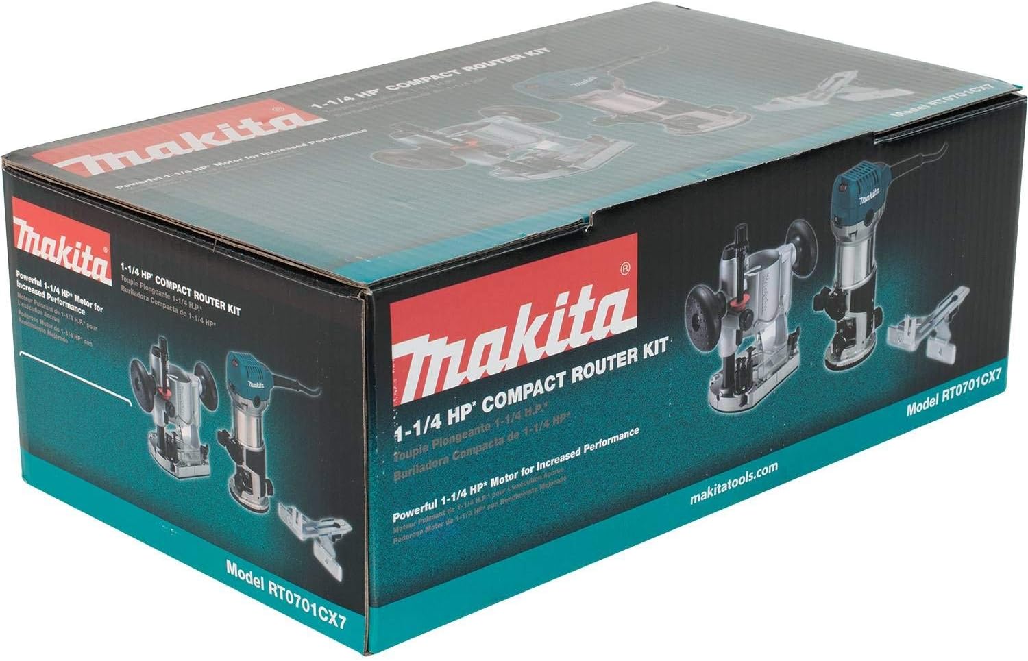 Makita RT0701CX7 1-1/4 HP* Compact Router Kit