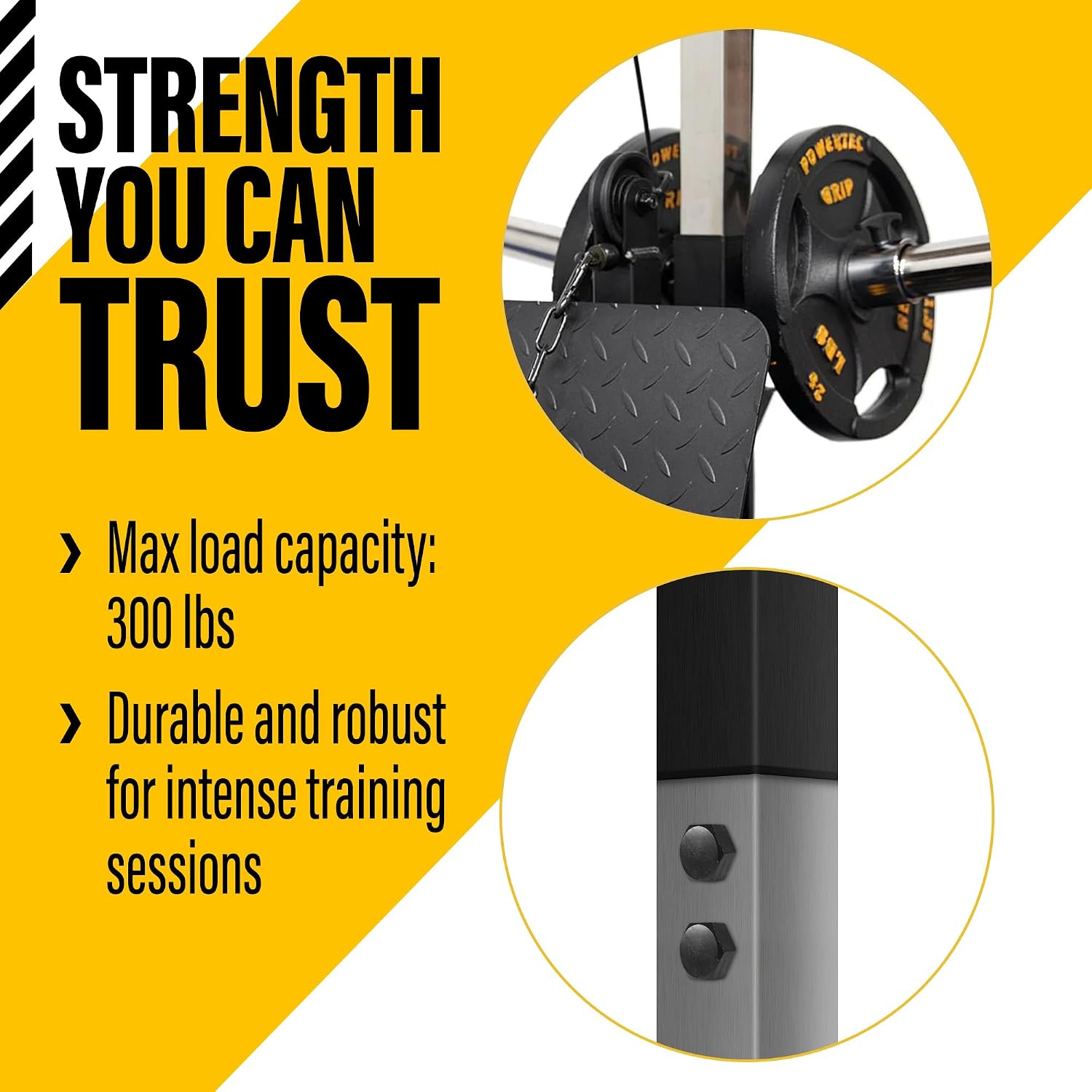 Powertec Fitness Workbench LAT Tower Attachment, Black - Premium Workout Equipment for Home Gym - Compatible Only with Powertec Products - Durable Strength Training Equipment for Home Gym, Garage Gym