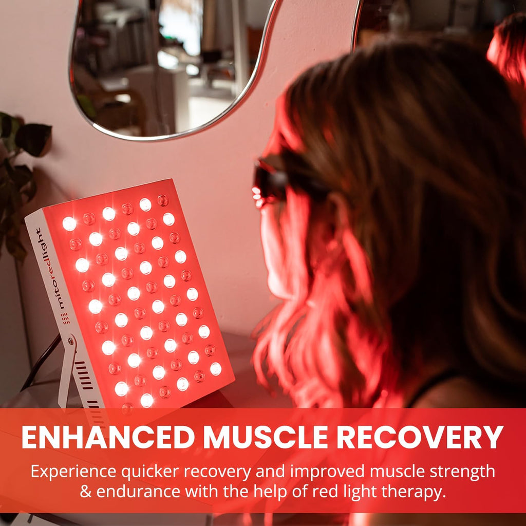 Mito Red Light – MitoMIN 2.0 Red Light Panel – Red Light Therapy for Face and Neck – Red Light & Near Infrared Red Light Therapy – At-Home Red Light Therapy for Body