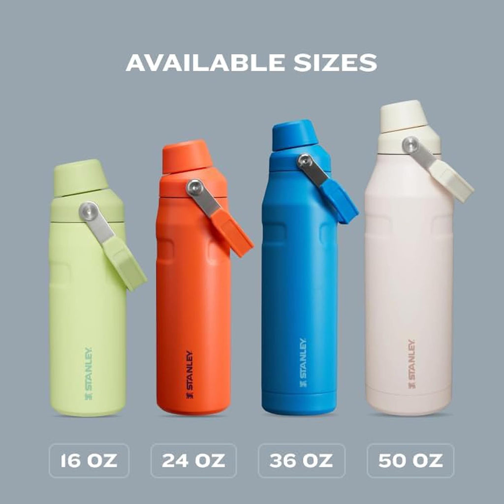 Stanley IceFlow Flip Straw 2.0 Water Bottle 24 OZ | Built-In Straw with Larger Opening | Lightweight & Leak-Resistant | Insulated Stainless Steel | BPA-Free | Frost (Pack of 4)