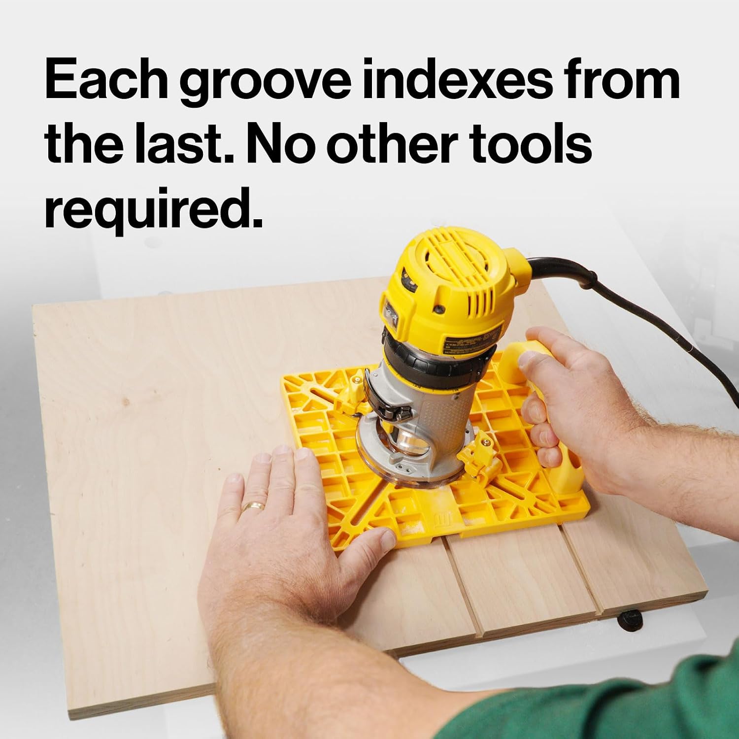 MICROJIG MatchFit Grid Router Guide Kit, Woodworking Precision Tools for Dovetail Track, Easy Setup, Self-Indexing Design, for 1/4' Shank Routing Bits