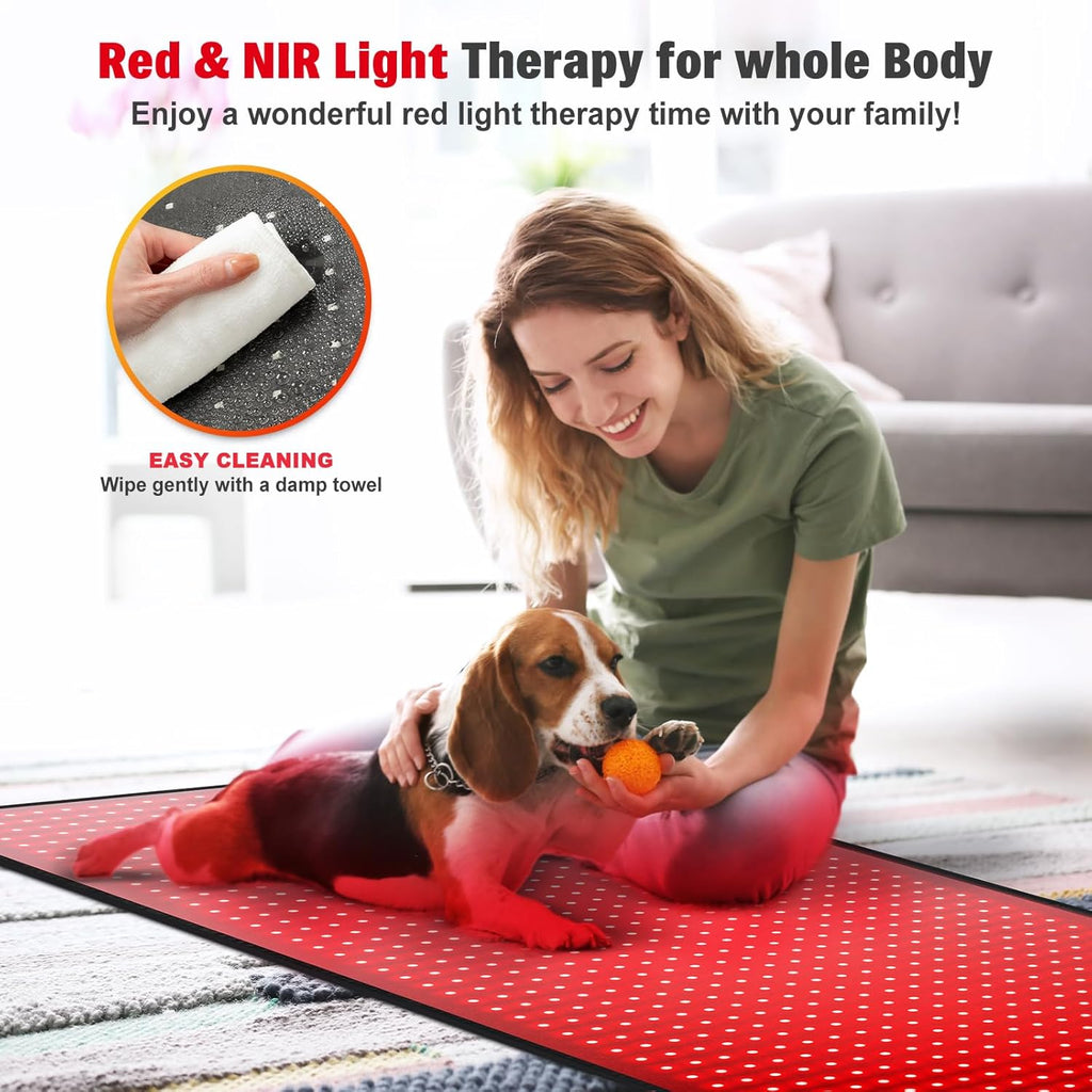 Red Light Therapy for Body, 660nm 850nm Infrared Light Therapy Pad, Wearable Wrap with Timer Remote Control for Back Shoulder Waist Knee, Infrared Light Device Home Use, 71'' x 31'' Large Area
