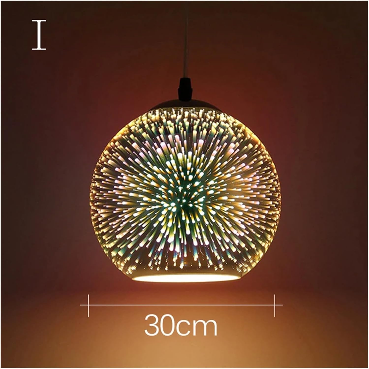 Chandelier, Nordic Colorful Glass Pendant Lights for Furniture Living Room Chandelier Decoration Modern 3D Shade Lamp Luminarias(I-30CM)